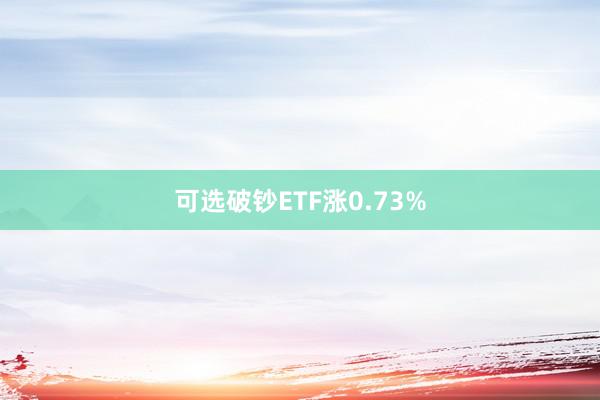 可选破钞ETF涨0.73%